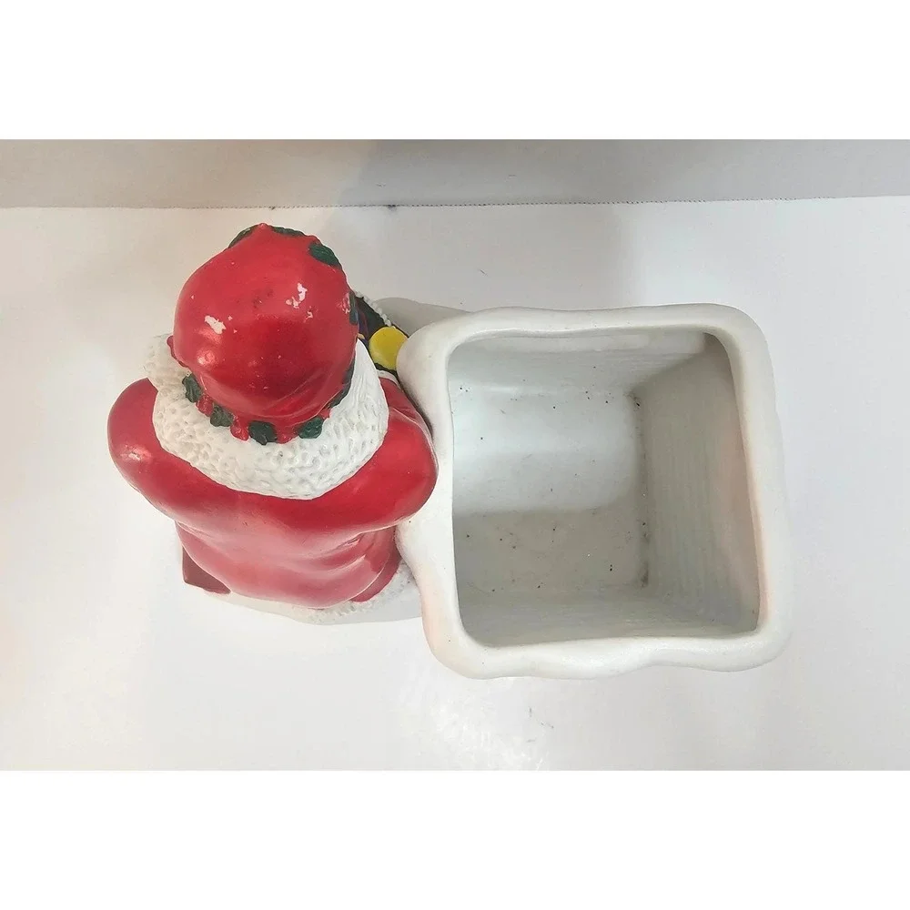 VTG 90s Claire Burke Oh Christmas Tree Santa Chimney Potpourri Bisque Porcelain